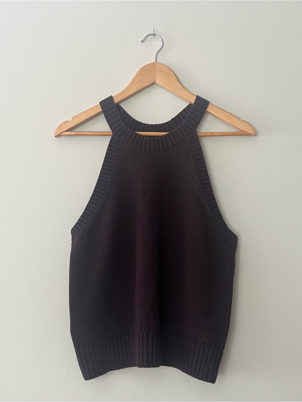 Banana Republic Racerback Knit Sweater Tank Deep Plum M